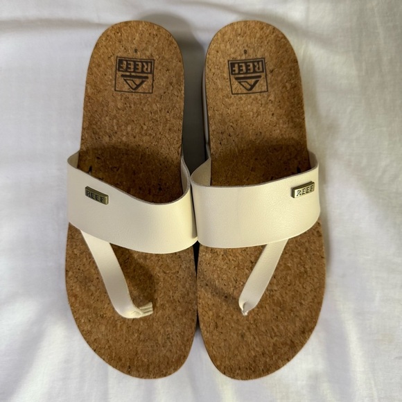 Women's Reef Cushion Sol Hi Platform Sandals Size 8 Ivory Platform Casual Beach - Picture 1 of 9
